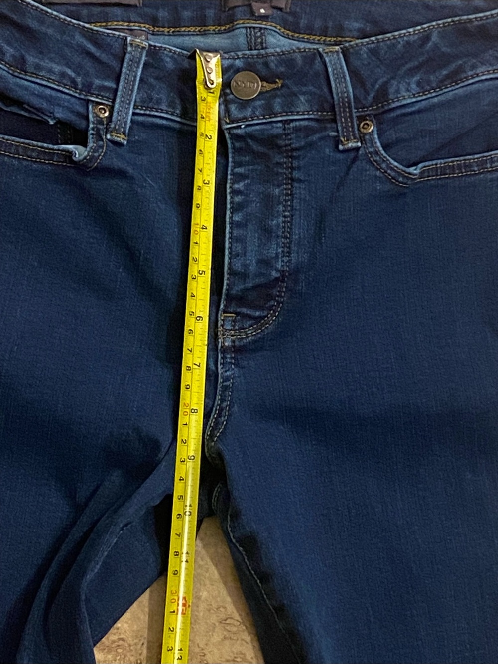 NYDJ Marilyn Straight Lift Tuck Women's Dark Blue Straight-Leg Jeans Size 8 - Picture 7 of 9